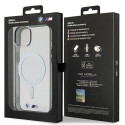 Kryt BMW Ring MagSafe iPhone 14 stříbrný/transparentní