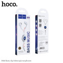 HOCO M68 samonavíjecí sluchátka s Jack 3,5mm, bílá