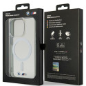 Kryt BMW SILVER RING MagSafe iPhone 14 Pro Max - stříbrný