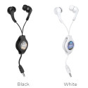 HOCO M68 samonavíjecí sluchátka s Jack 3,5mm, bílá