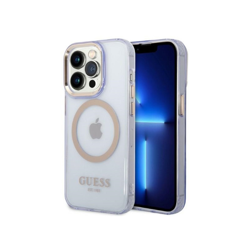 Kryt GUESS GUHMP14LHTCMU pro iPhone 14 Pro - purple/purple