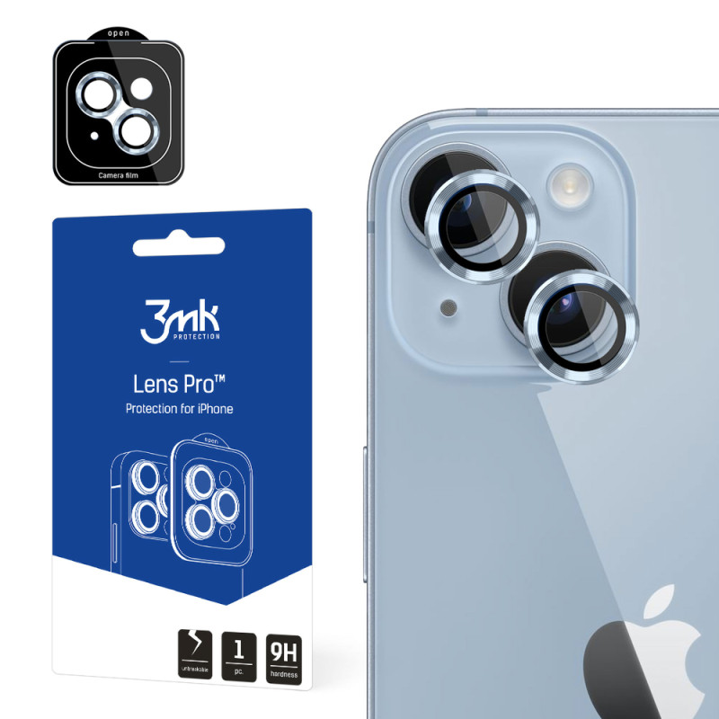 Ochranné pouzdro objektivu 3mk Lens Protection Pro pro iPhone 14 - modrá