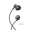 HOCO M75 Magnetická sluchátka s mikrofonem, kabel 1,2m, Jack 3,5mm konektor, černá