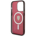 Kryt Ferrari Translucent MagSafe pro iPhone 14 Pro červená