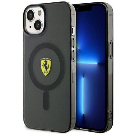 Kryt Ferrari Translucent MagSafe iPhone 14 Plus - černý