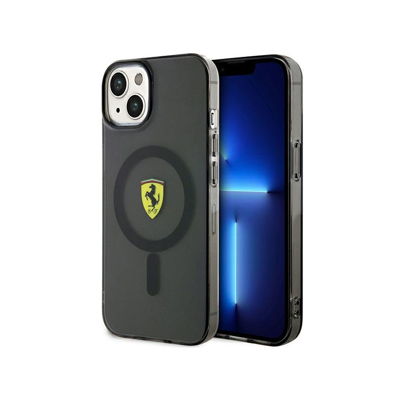 Kryt Ferrari FEHMP14SURKK pro iPhone 14 - černý/černý