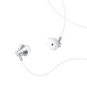 HOCO M75 Magnetická sluchátka s mikrofonem, kabel 1,2m, Jack 3,5mm konektor, stříbrno-bílá