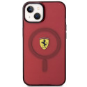 Kryt Ferrari Translucent MagSafe pro iPhone 14 - červená