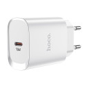 HOCO N14 Chytrá nabíječka USB-C PD a výkonem 20W, bílá