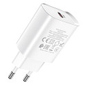 HOCO N14 Chytrá nabíječka USB-C PD a výkonem 20W, bílá