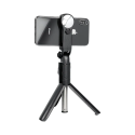 AG PREMIUM XT-09S Selfie teleskopická tyč se stativem, Bluetooth a zrcátkem, délka 24-64cm, černá