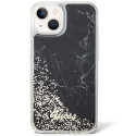 Kryt Guess LIQUID GLITTER MARBLE iPhone 14 černý