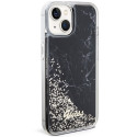 Kryt Guess LIQUID GLITTER MARBLE iPhone 14 černý