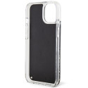 Kryt Guess LIQUID GLITTER MARBLE iPhone 14 černý