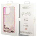 Kryt Guess Liquid Glitter 4G pro iPhone 14 Pro Max - růžová