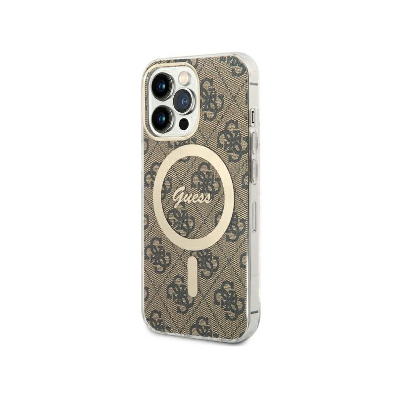 Kryt Guess GUHMP13LH4STW pro iPhone 13 Pro - hnědá/hardcase