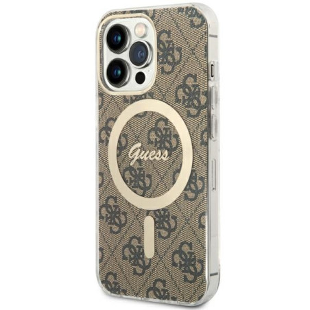 Kryt Guess GUHMP13LH4STW pro iPhone 13 Pro - hnědá