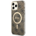 Kryt Guess 4G MagSafe pro iPhone 13 Pro Max - hnědá