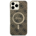 Kryt Guess 4G MagSafe pro iPhone 13 Pro Max - hnědá