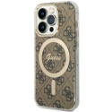 Kryt Guess 4G MagSafe pro iPhone 14 Pro - hnědý
