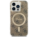 Kryt Guess 4G MagSafe pro iPhone 14 Pro - hnědý