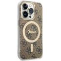 Kryt Guess 4G MagSafe pro iPhone 14 Pro - hnědý