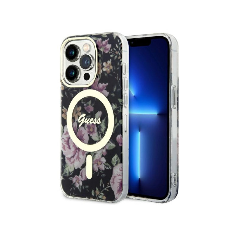 Kryt Guess GUHMP14LHCFWSK pro iPhone 14 Pro - černá/černá