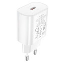 HOCO N22 Nabíječka USB-C PD a kabel USB-C/Lightning, 25W, bílá