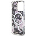 Kryt Guess Flower MagSafe pro iPhone 14 Pro - černá/černá