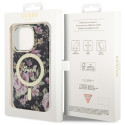 Kryt Guess Flower MagSafe pro iPhone 14 Pro - černá/černá
