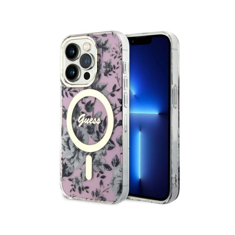 Kryt Guess GUHMP14LHCFWSP pro iPhone 14 Pro - růžová/pink