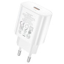 HOCO N22 Nabíječka USB-C PD a kabel USB-C/Lightning, 25W, bílá