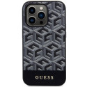 Kryt Guess G Cube Stripes MagSafe iPhone 14 Pro black/black