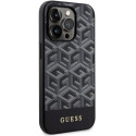 Kryt Guess G Cube Stripes MagSafe iPhone 14 Pro black/black