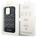 Kryt Guess G Cube Stripes MagSafe iPhone 14 Pro black/black