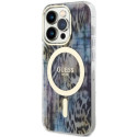 Kryt Guess GUHMP14LHLEOPWB iPhone 14 Pro MagSafe - modrý
