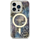 Kryt Guess GUHMP14LHLEOPWB iPhone 14 Pro MagSafe - modrý