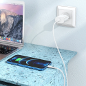 HOCO N22 Nabíječka USB-C PD a kabel USB-C/Lightning, 25W, bílá