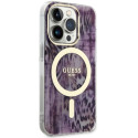 Kryt Guess Leopard MagSafe iPhone 14 Pro - růžová
