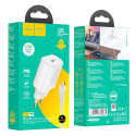 HOCO N22 Nabíječka USB-C PD a kabel USB-C/Lightning, 25W, bílá