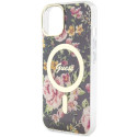 Kryt Guess Flower MagSafe pro iPhone 14 Plus - černá