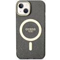Kryt Guess GUHMP14MHCMCGK iPhone 14 Plus MagSafe - black/Glitter Gold