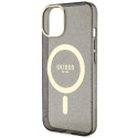 Kryt Guess GUHMP14MHCMCGK iPhone 14 Plus MagSafe - black/Glitter Gold