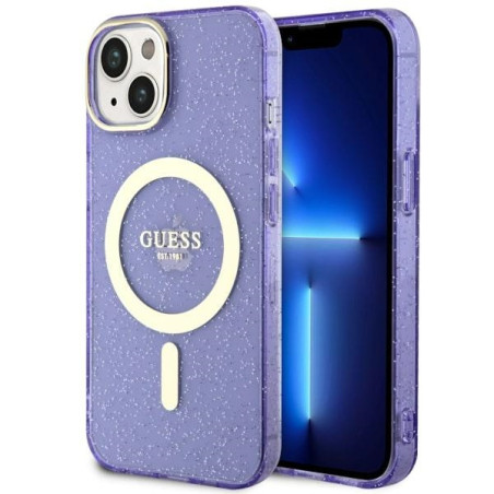 Kryt Guess Glitter Gold MagSafe iPhone 14 Plus