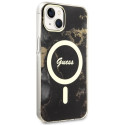 Kryt Guess GOLDEN MARBLE pro iPhone 14 Plus - black/black