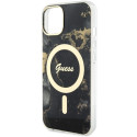 Kryt Guess GOLDEN MARBLE pro iPhone 14 Plus - black/black