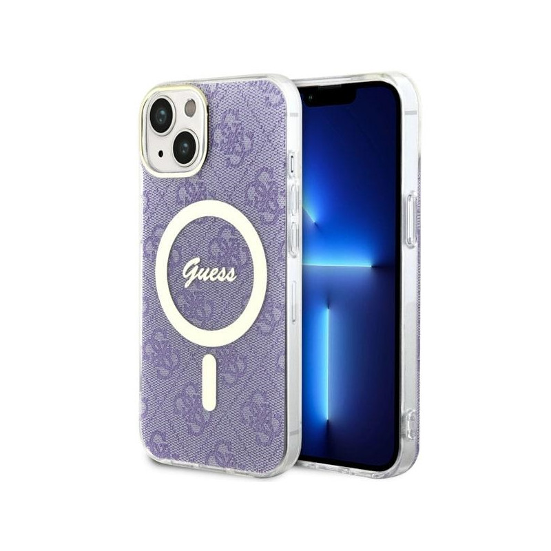 Kryt GUESS 4G MagSafe pro iPhone 14 - fialová