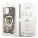 Kryt Guess FLOWER MagSafe iPhone 14 – černý