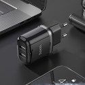 HOCO N4 Aspiring Duální cestovní nabíječka 2x USB 2,4A/12W, černá