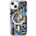 Kryt Guess Leopard MagSafe iPhone 14 - modrý